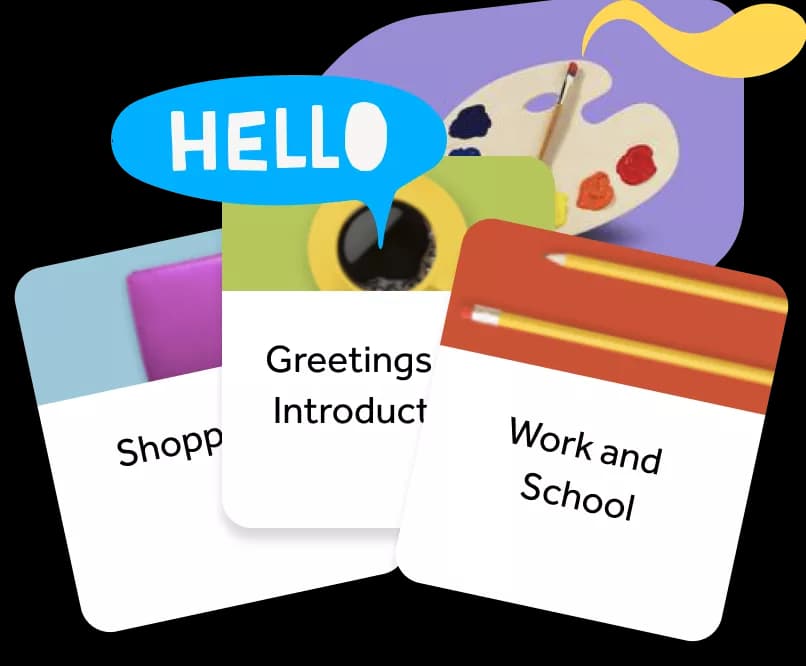 Rosetta Stone category selection graphic.